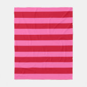 Roze en rode pepermunt strepen fleece deken (Voorkant)