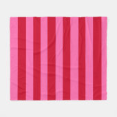 Roze en rode pepermunt strepen fleece deken (Voorkant (Horizontaal))
