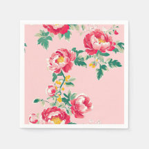 Roze en rode pioenroos Chinoiserie Floral