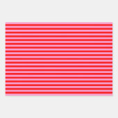 Roze en rode poka Dot Striped Inpakpapier Vel (Voorkant 3)