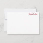 Roze en rode pols Monogram platte noot Kaart (Voorkant)