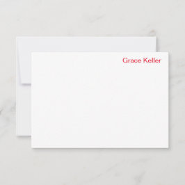 Roze en rode pols Monogram platte noot Kaart