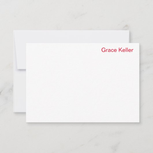 Roze en rode pols Monogram platte noot Kaart (Voorkant)