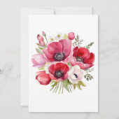 Roze en Rode Poppy Tulpen Bruiloft Koppels Douche Kaart (Achterkant)