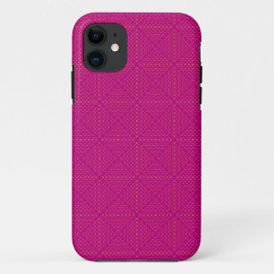 Roze en Rode Preppy Argyle Patroon naadloos iPhone 11 Hoesje
