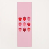 Roze en rode preppy esthetische aardbeien yogamat (Voorkant)