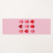Roze en rode preppy esthetische aardbeien yogamat (Voorkant (horizontaal))