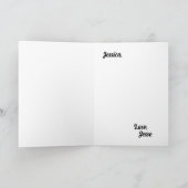 Roze en Rode Retro Arcadespel Valentijnskaart  Kaart (Binnen)