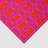 Roze en rode retro gepattereerd tissuepapier (Detail)