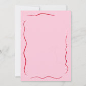 Roze en rode retro juichen verjaardag kaart (Achterkant)