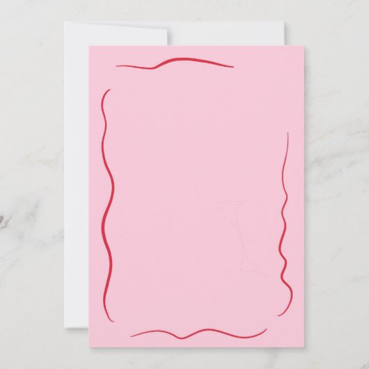 Roze en rode retro juichen verjaardag kaart (Achterkant)