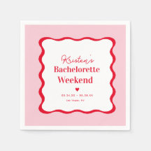 Roze en Rode Retro Meisjesweekend 