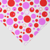 Roze en rode retroscellen en pooldots tissuepapier (Detail)