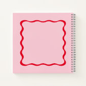 Roze en rode roodrover Vrijgezellenfeest Guestbook Notitieboek (Achterkant)