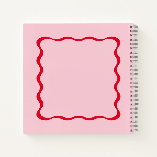 Roze en rode roodrover Vrijgezellenfeest Guestbook Notitieboek (Achterkant)