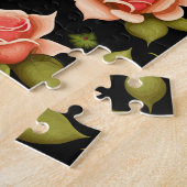 Roze en Rode Rozen Bloemen Legpuzzel (Zijkant)