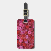 Roze en rode rozen bloempatroon bagagelabel (Voorkant verticaal)