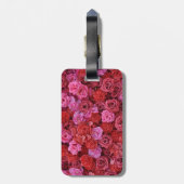 Roze en rode rozen bloempatroon bagagelabel (Achterkant verticaal)