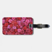 Roze en rode rozen bloempatroon bagagelabel (Achterkant horizontaal)