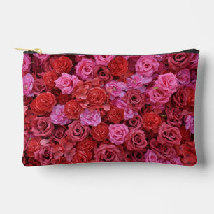 Roze en rode rozen bloempatroon etui