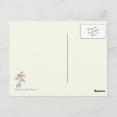  roze en rode rozen botanische afdrukken briefkaart (Achterkant)