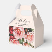 roze en rode rozen bruiloft bedankdoosjes (Voorkant Zijde)