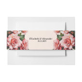 roze en rode rozen bruiloft uitnodigingen wikkel (Voorkant Voorbeeld)