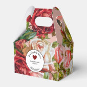 Roze en rode rozen gebakken geschenken met ingredi bedankdoosjes (Achterkant)