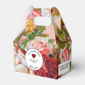 Roze en rode rozen gebakken geschenken met ingredi bedankdoosjes (Voorkant Zijde)