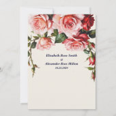 roze en rode rozen huwelijksuitnodiging kaart (Achterkant)