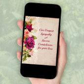  roze en rode rozen met kanten sympathie kaart