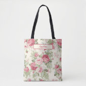 roze en rode rozen Persoonlijke Canvas tas (Voorkant)