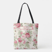  roze en rode rozen Persoonlijke Canvas tas (Achterkant)