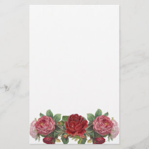  Roze en Rode Rozen Stationery Briefpapier