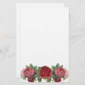 Roze en Rode Rozen Stationery Briefpapier (Voorkant / Achterkant)