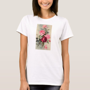  roze en rode rozen t-shirt