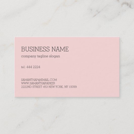 Roze en rode rozen visitekaartje (Achterkant)