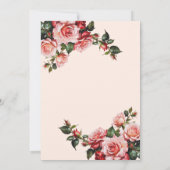  roze en rode rozen vrijgezellenfeest kaart (Achterkant)