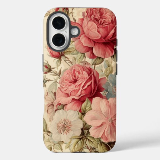  roze en rode rozen Waterverf Illustratie Case-Mate iPhone Case (Achterkant)