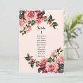  roze en rode rozen zitkaart kaart (Staand voorkant)
