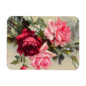 roze en rode rozenmagneet magneet (Horizontaal)