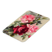roze en rode rozenmagneet magneet (Linkerzijde)