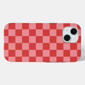 Roze en rode ruitpatroon Speelse Valentijn Case-Mate iPhone Case (Achterkant (horizontaal))