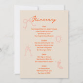 Roze en Rode Schets Bachelorette Weekend Route Kaart (Achterkant)