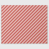 Roze en rode snoepriet Stripe kerst Cadeaupapier (Vlak)