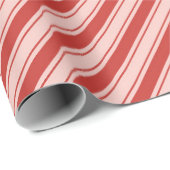 Roze en rode snoepriet Stripe kerst Cadeaupapier (Rol Hoek)