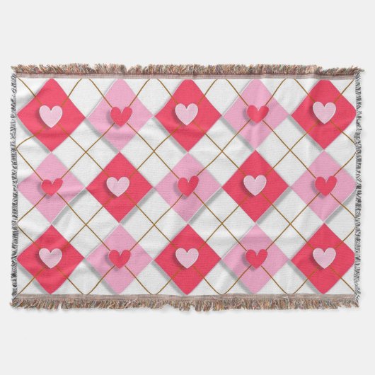 Roze en rode stijl deken (Voorkant)