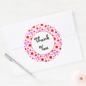 Roze en Rode Stippen Bedankt Sticker (Envelop)