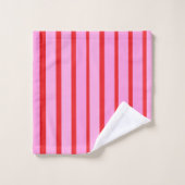 Roze en rode strepen bad handdoek (Wasdoekje)