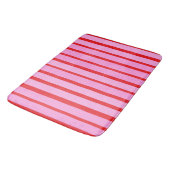 Roze en rode strepen badmat (Gekanteld)